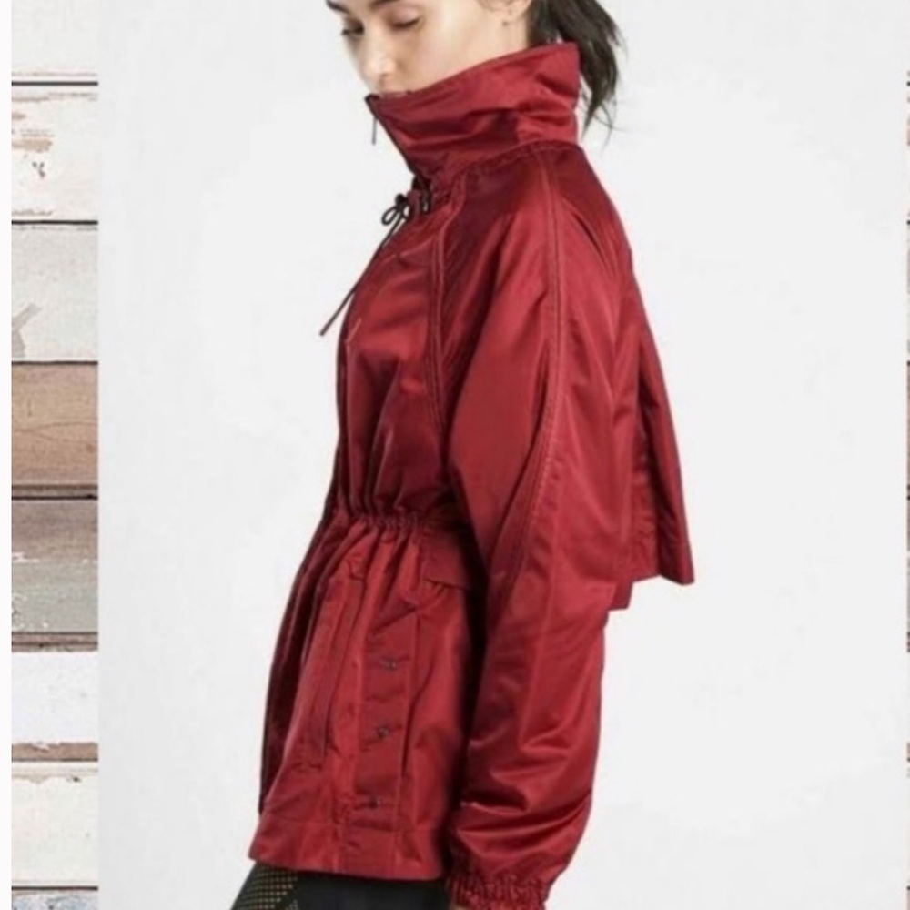Athleta Escape Jacket Coat Water Repellant UPF 50 Canyon Red Size XS
